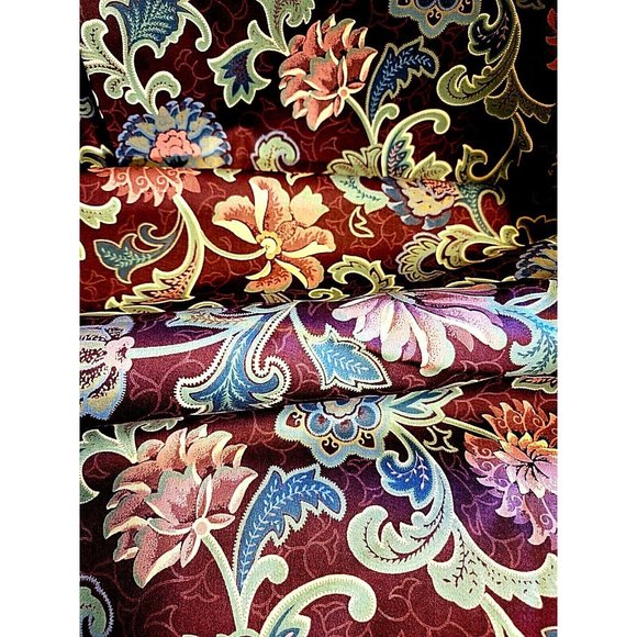 Ashford House Fabric Eisenhart Walcovering Barouqe Floral 1991 Vintage4 Yds